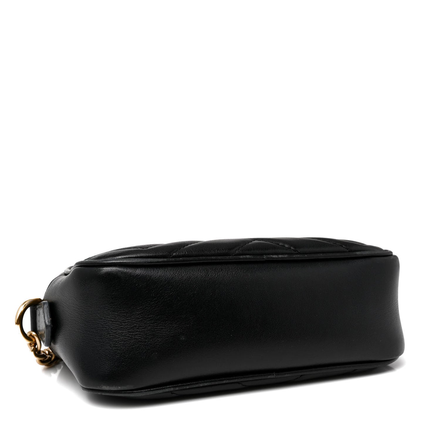 Calfskin Matelasse Mini GG Marmont Chain Shoulder Bag Black