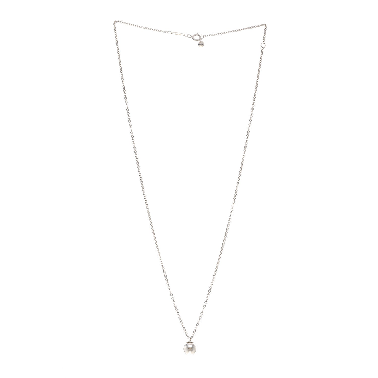 Tiffany Sterling Silver 8mm HardWear Ball Pendant Necklace 3 of 4