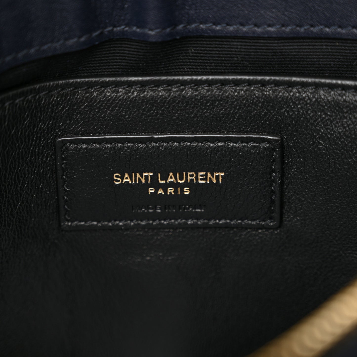 Suede Calfskin Y Quilted Monogram Small Loulou Chain Satchel Deep Marine