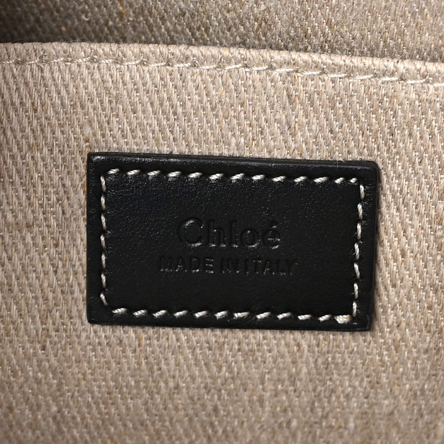 Chloe x High Summer Denim Calfskin Medium Woody Ribbon Tote Blue 6 of 9