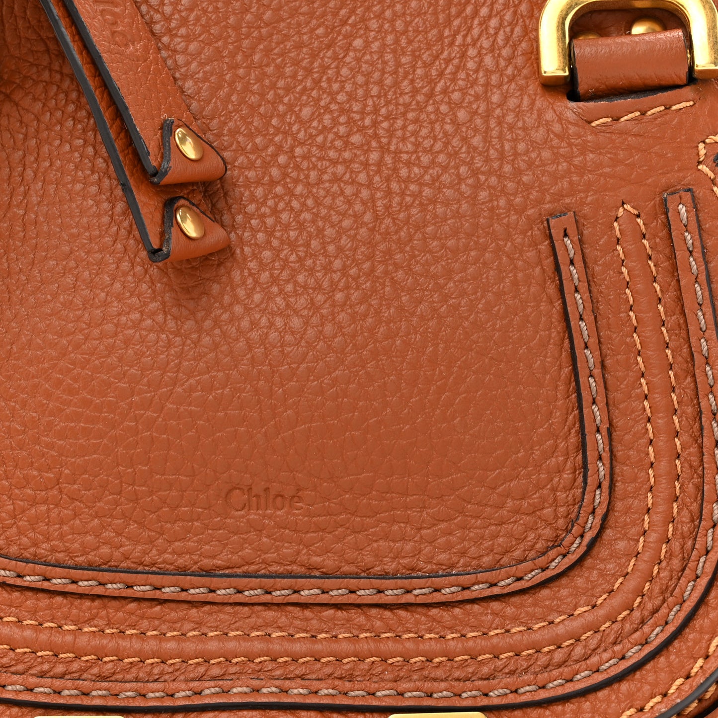 Calfskin Mini Marcie Satchel Tan