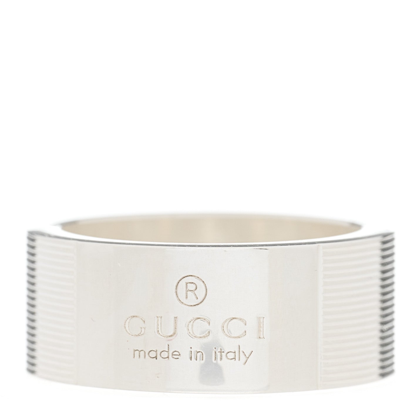 Sterling Silver 8mm Signature Band Ring 51 5.75