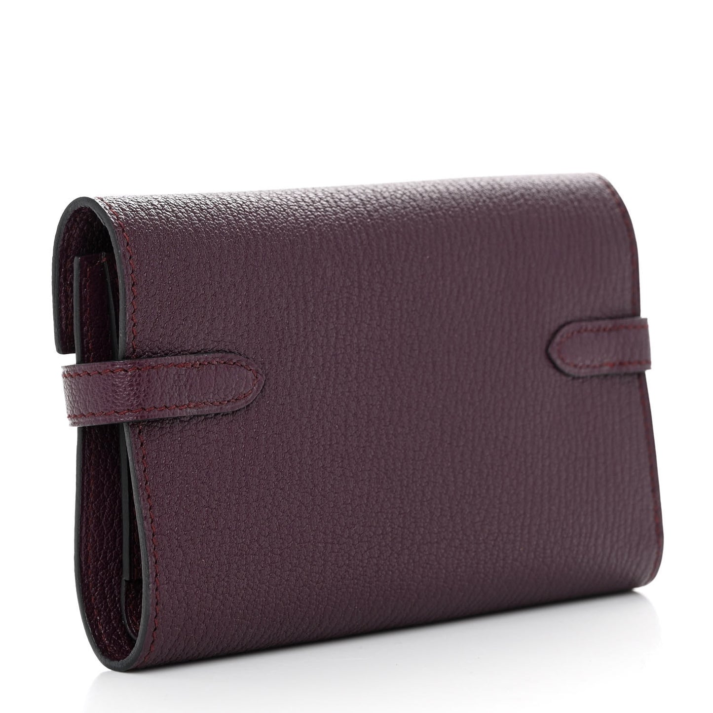 Chevre Mysore Medium Kelly Wallet Prune