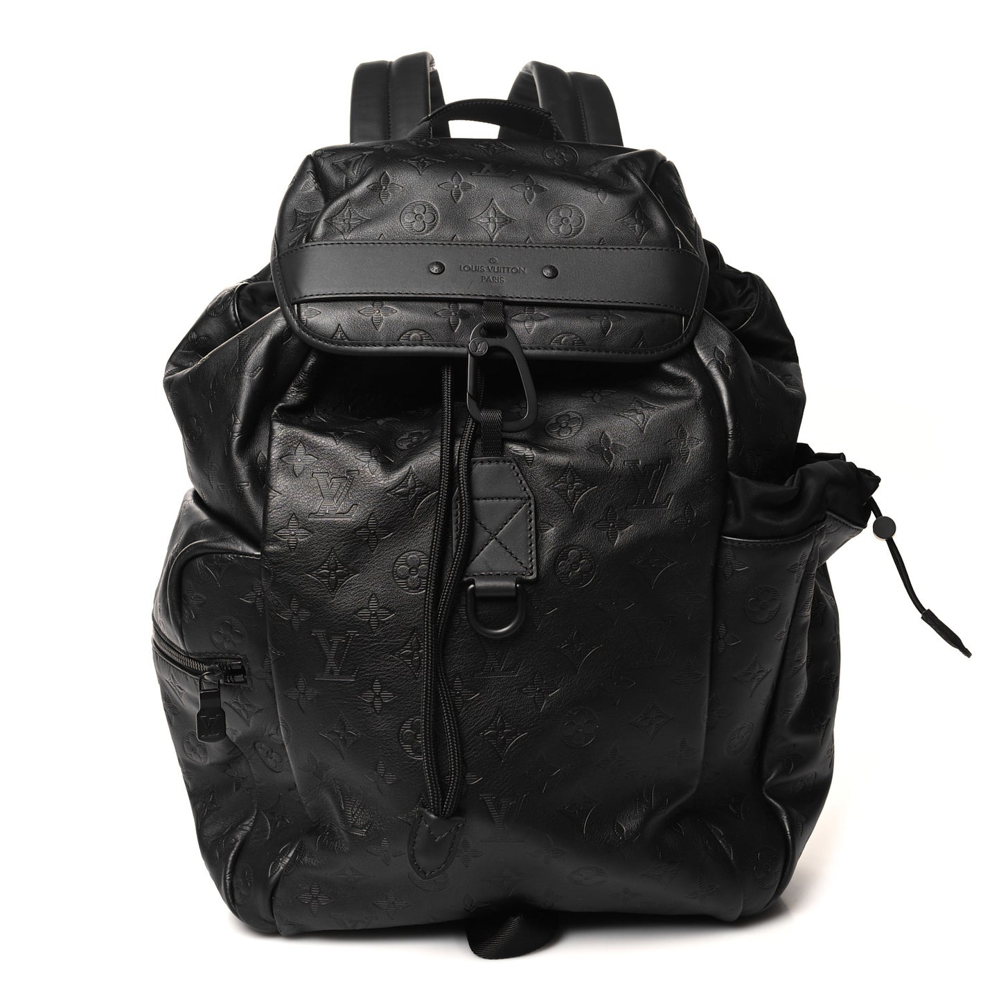 Calfskin Monogram Shadow Discovery Backpack Black