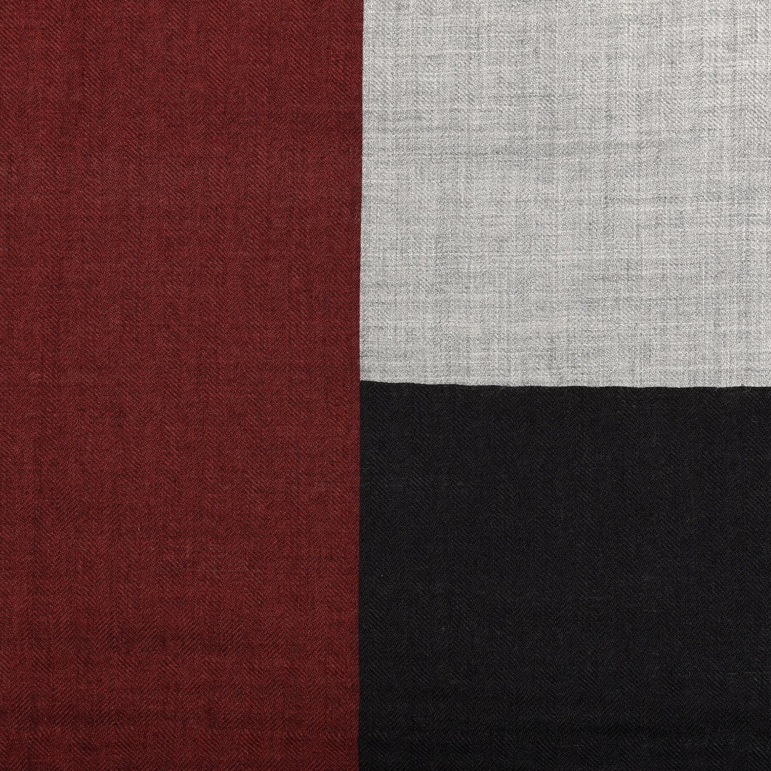 Hermes Cashmere Silk Encadre H Passant Giant Scarf 140 Bordeaux Black Gris Chine 4 of 4