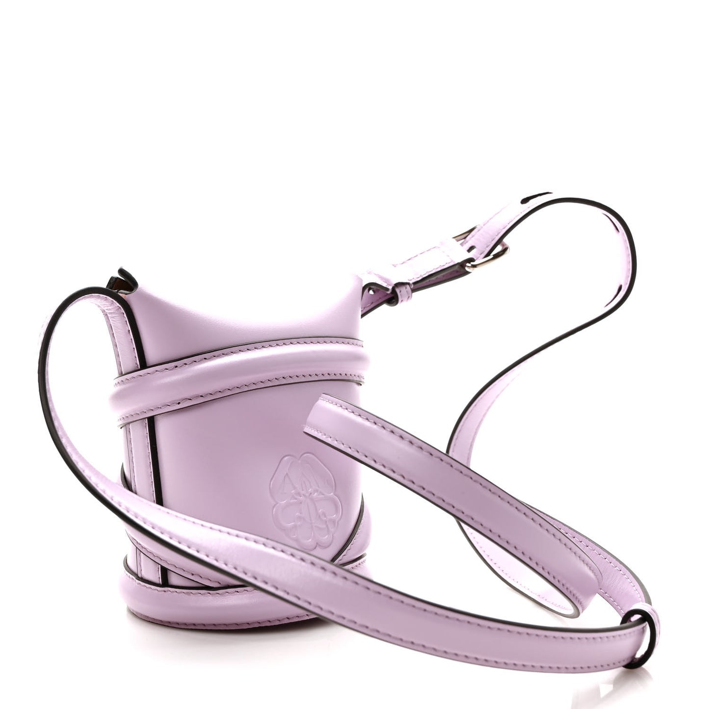 Calfskin Mini Curve Bucket Bag Light Purple