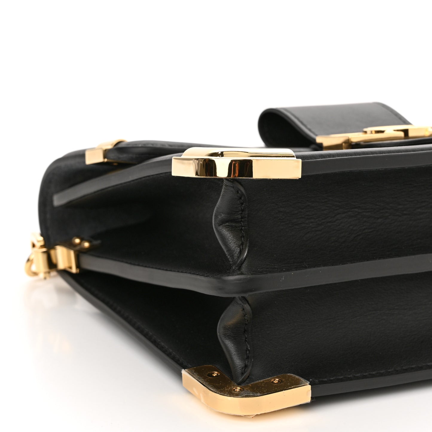 Calfskin Nanogram Embossed Dauphine MM Black