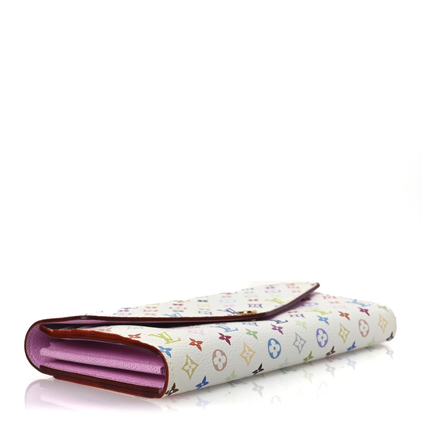 Monogram Multicolor Sarah Wallet NM White Litchi
