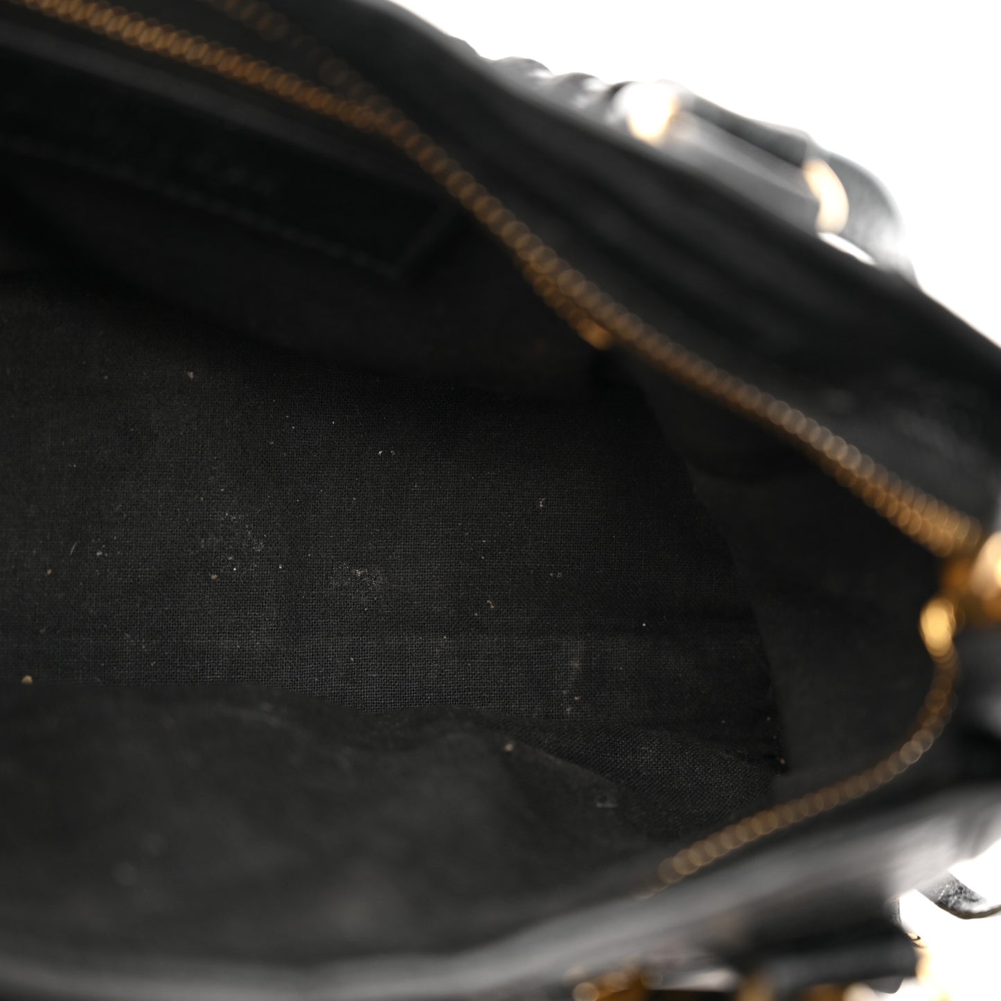 Agneau Classic Gold Hardware Mini City Black