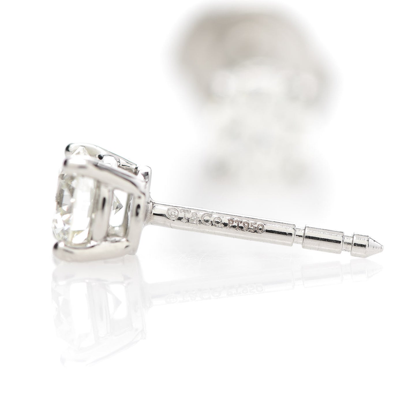 Platinum Diamond .84ctw Solitaire Earrings