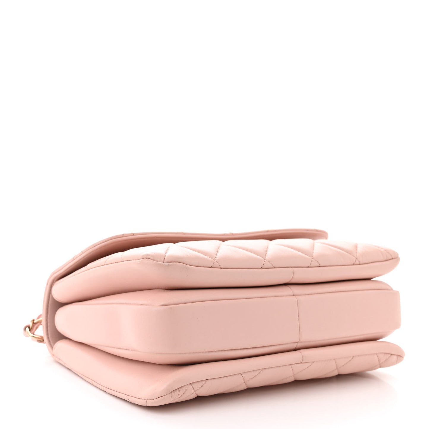 Lambskin Quilted Small Trendy Chain CC Flap Dual Handle Bag Light Pink