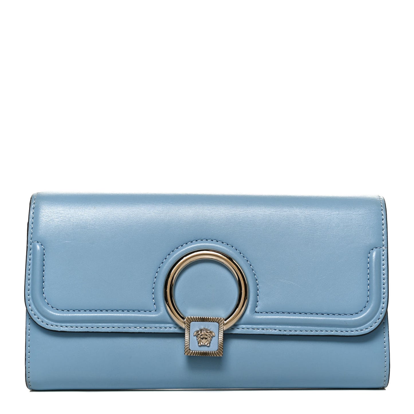 Calfskin Small DV One Wallet Blue