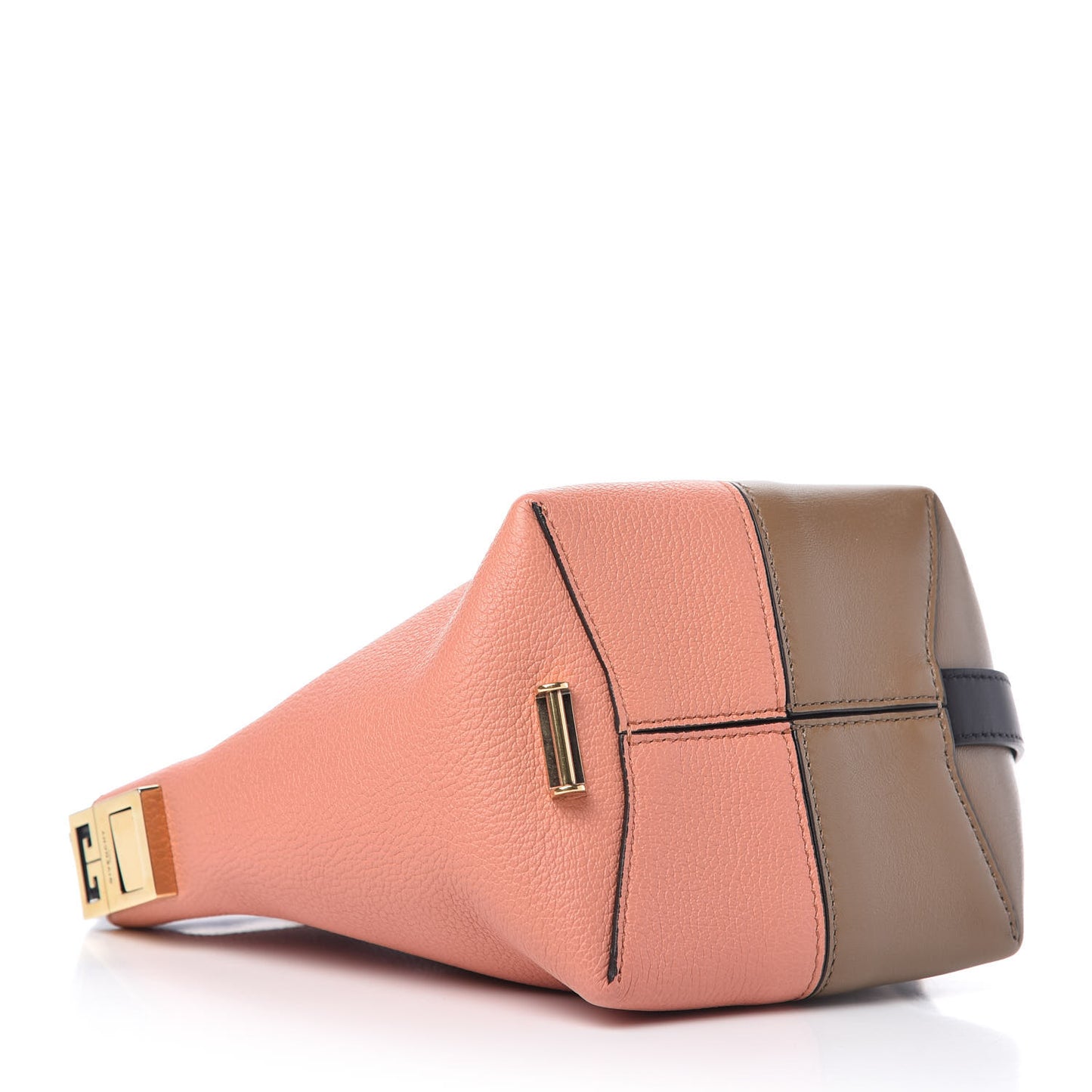 Sugar Goatskin Calfskin Mini GV Bucket Bag Coral Taupe