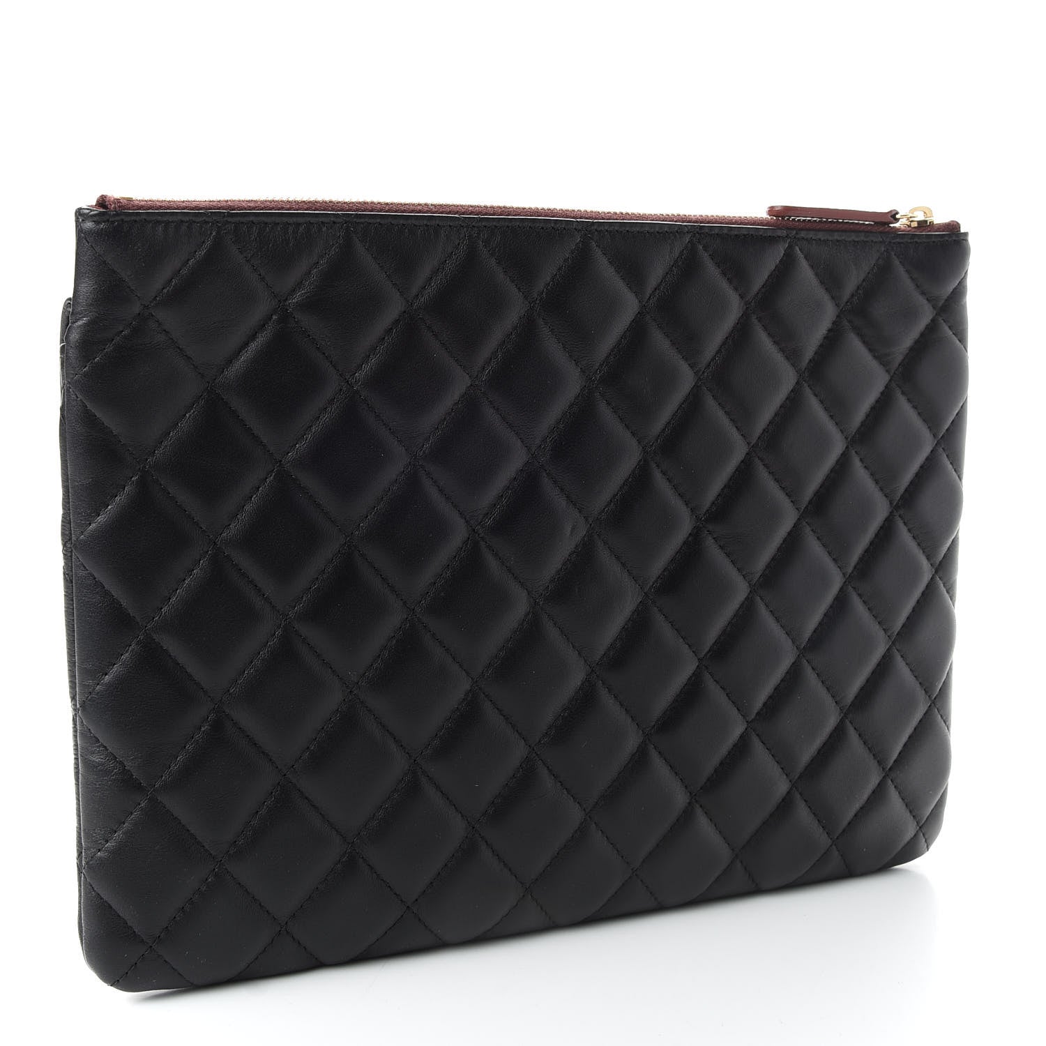 Chanel Lambskin Quilted Medium Flap Cosmetic Case Black 3 of 7