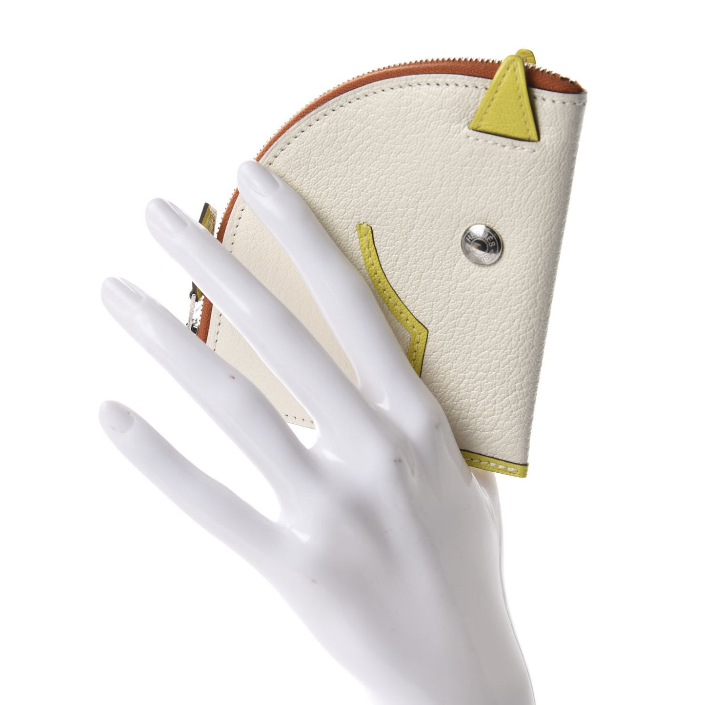 Chevre Mysore Paddock Change Purse Craie Lime