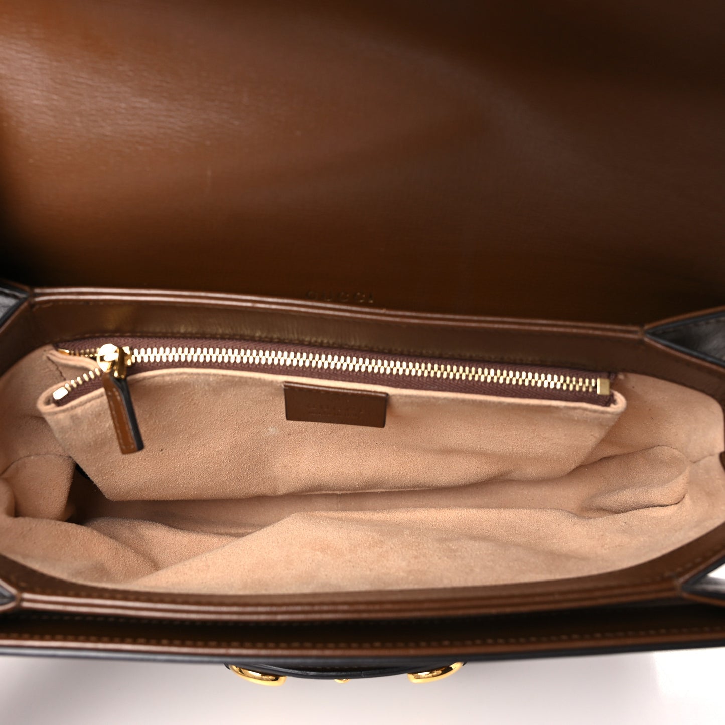 Azalea Calfskin Horsebit 1955 Shoulder Bag Brown Sugar