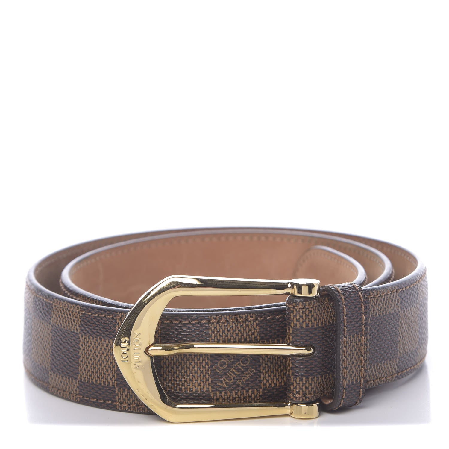 Louis Vuitton Damier Ebene Riveted Belt 85 34 1 of 7