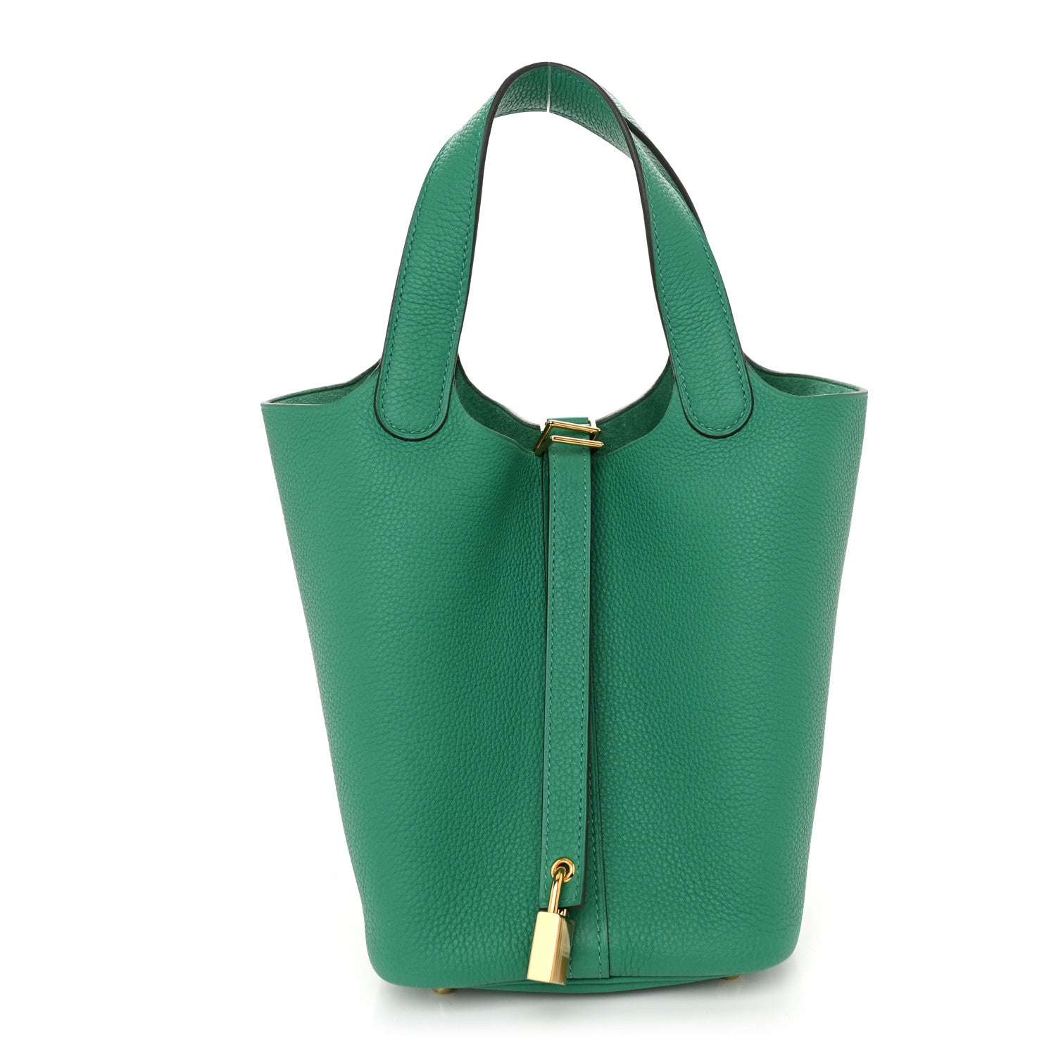 Hermes Taurillon Maurice Picotin Lock 18 PM Vert Jade 1 of 10