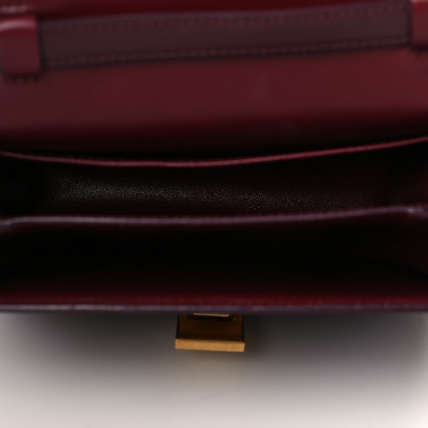 Box Calfskin Teen Classic Box Flap Bag Burgundy