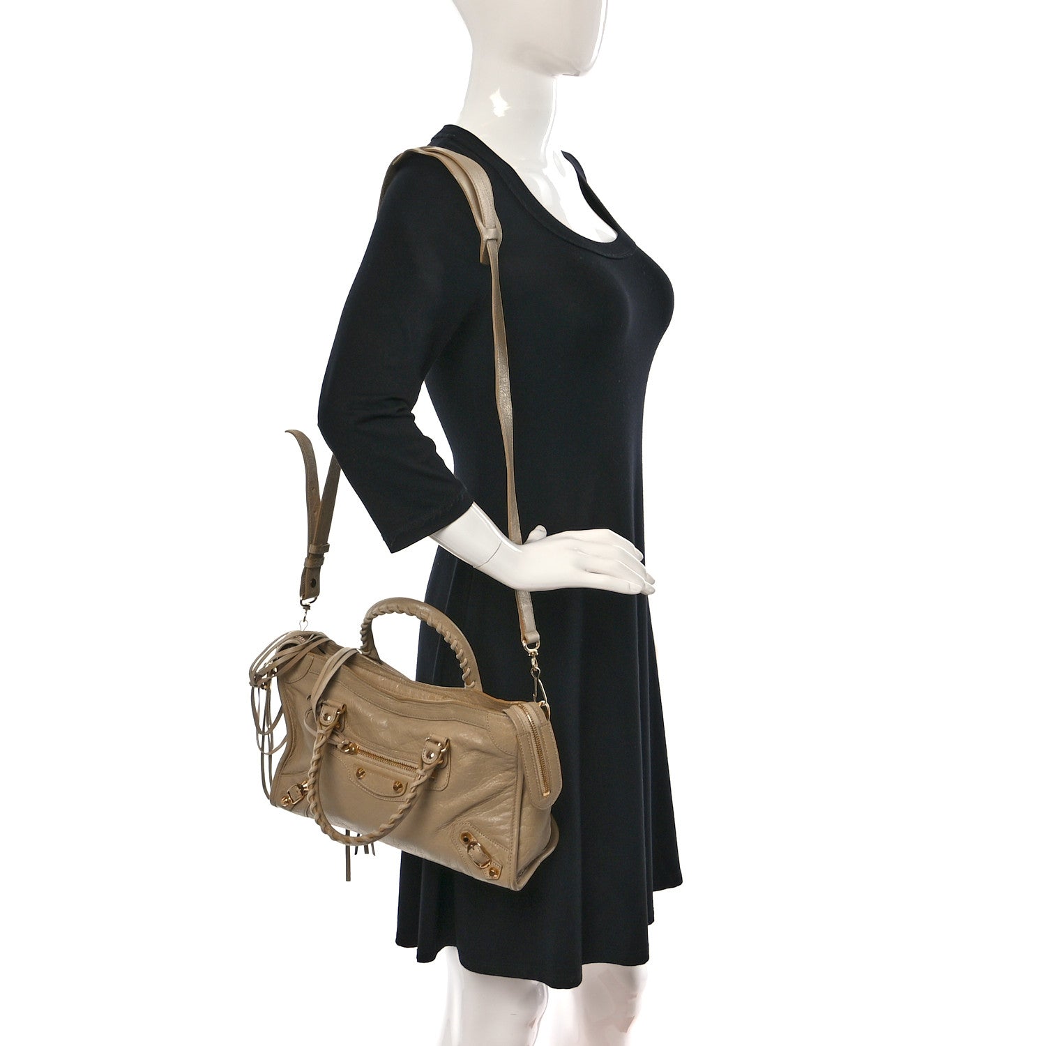 Balenciaga Agneau Classic Gold Hardware S City Beige Sable 2 of 16