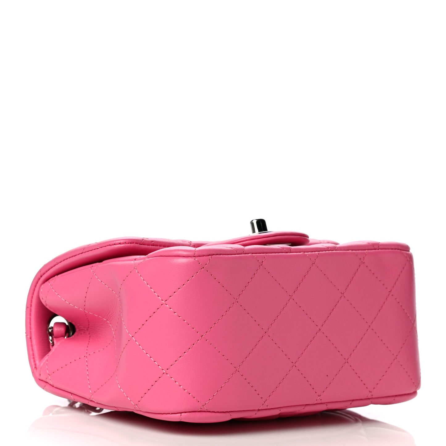 Lambskin Quilted Mini Square Flap Pink