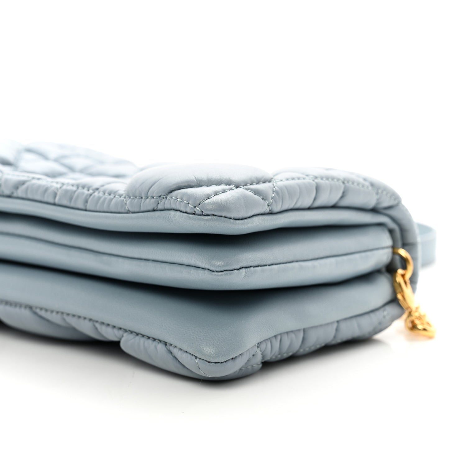 Calfskin Macrocannage Mini Caro Bag Cloud Blue