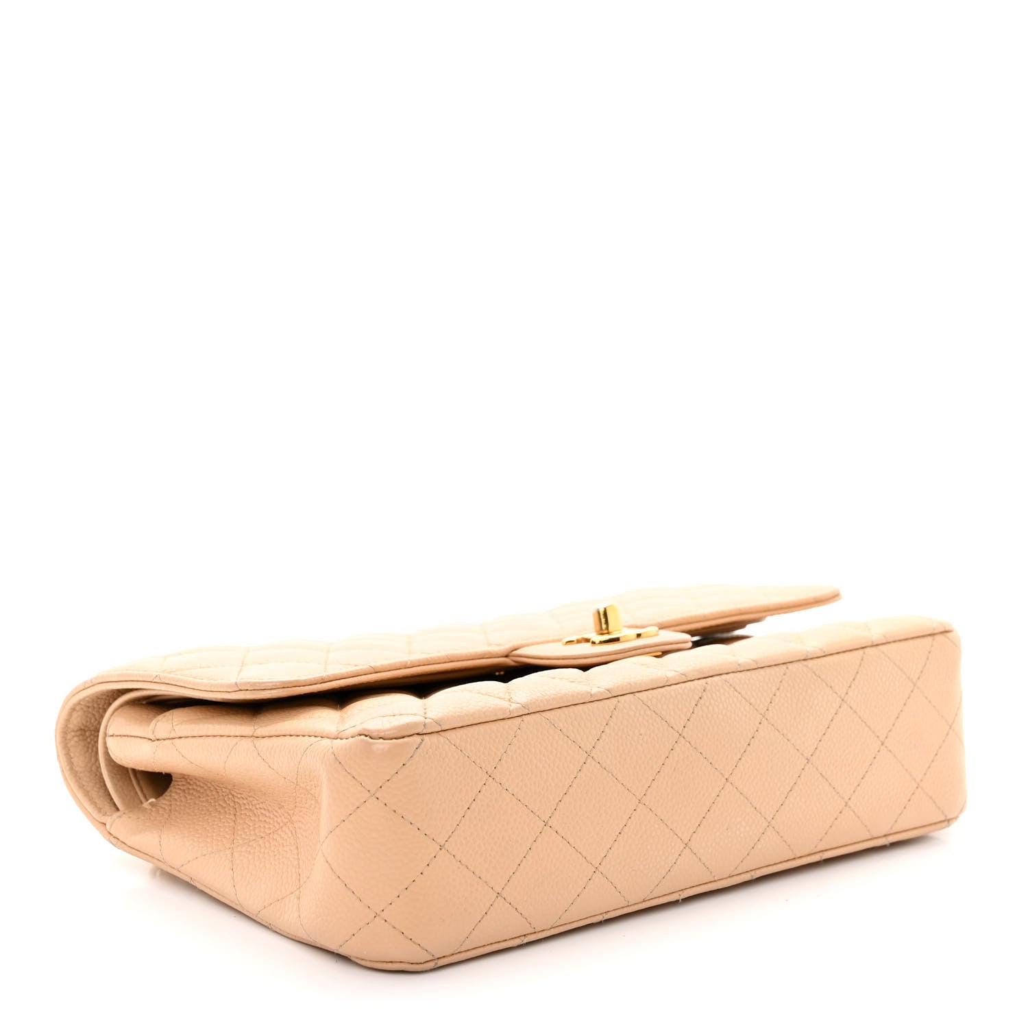 Chanel Caviar Quilted Medium Double Flap Beige 4 of 10