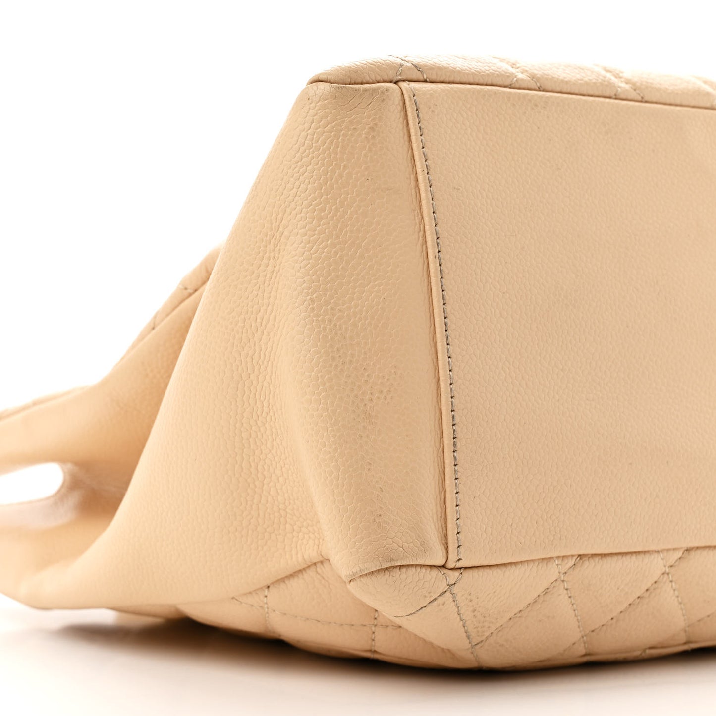 Caviar Quilted Grand Shopping Tote GST Beige Clair