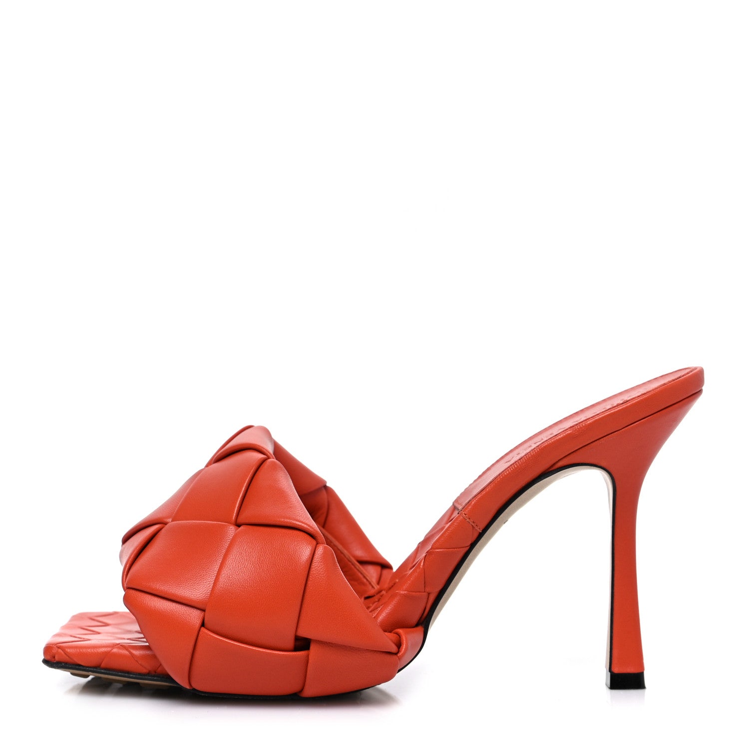 Bottega Veneta Nappa Maxi Intrecciato Lido Mule Sandals 39 Paprika 1 of 7