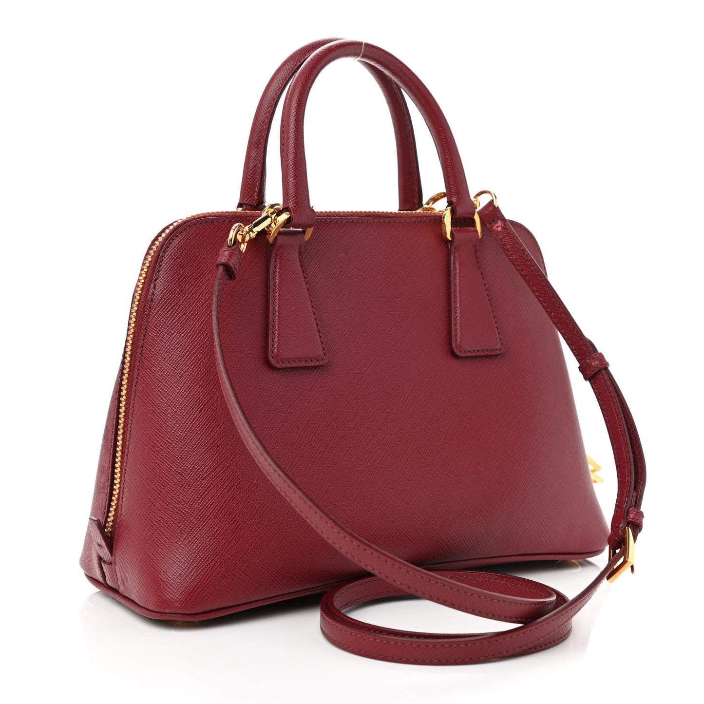Saffiano Lux Small Promenade Tote Cerise