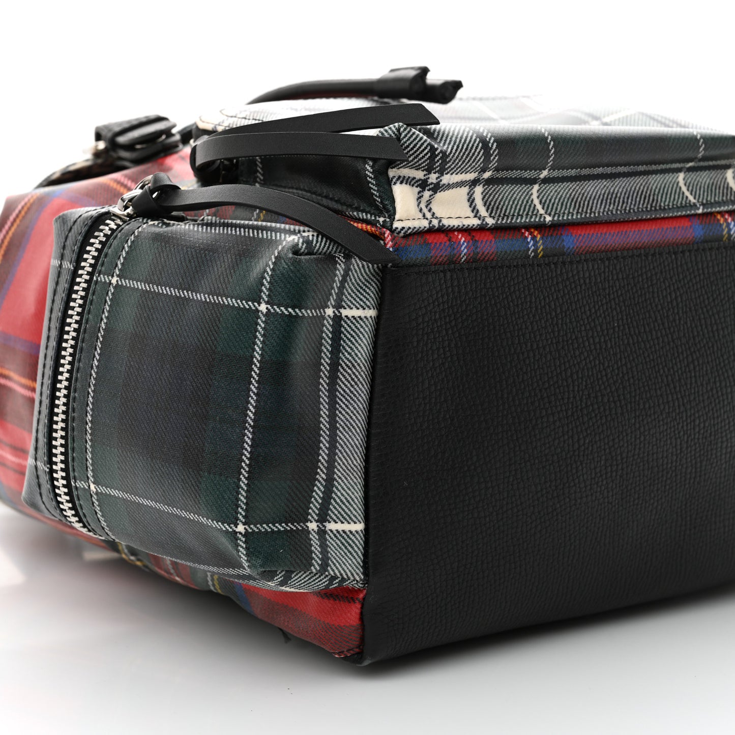 Laminated Tartan Patchwork Large Rucksack Backpack Military Red