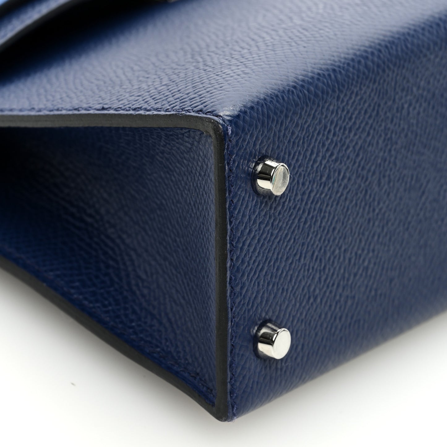 Epsom Mini Kelly Sellier 20 Bleu Saphir Bleu France Black