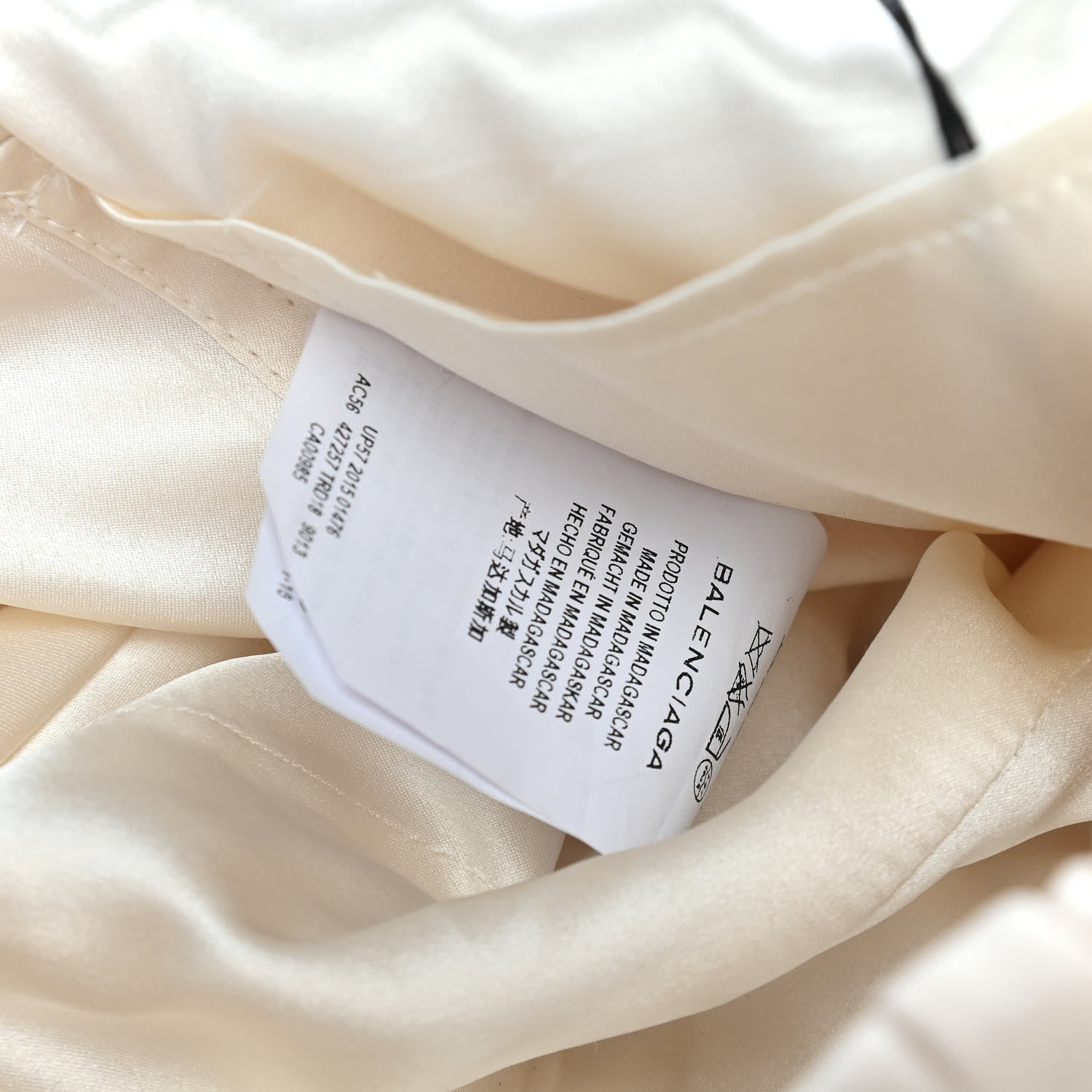 Balenciaga Satin Backpack Beige 9 of 9