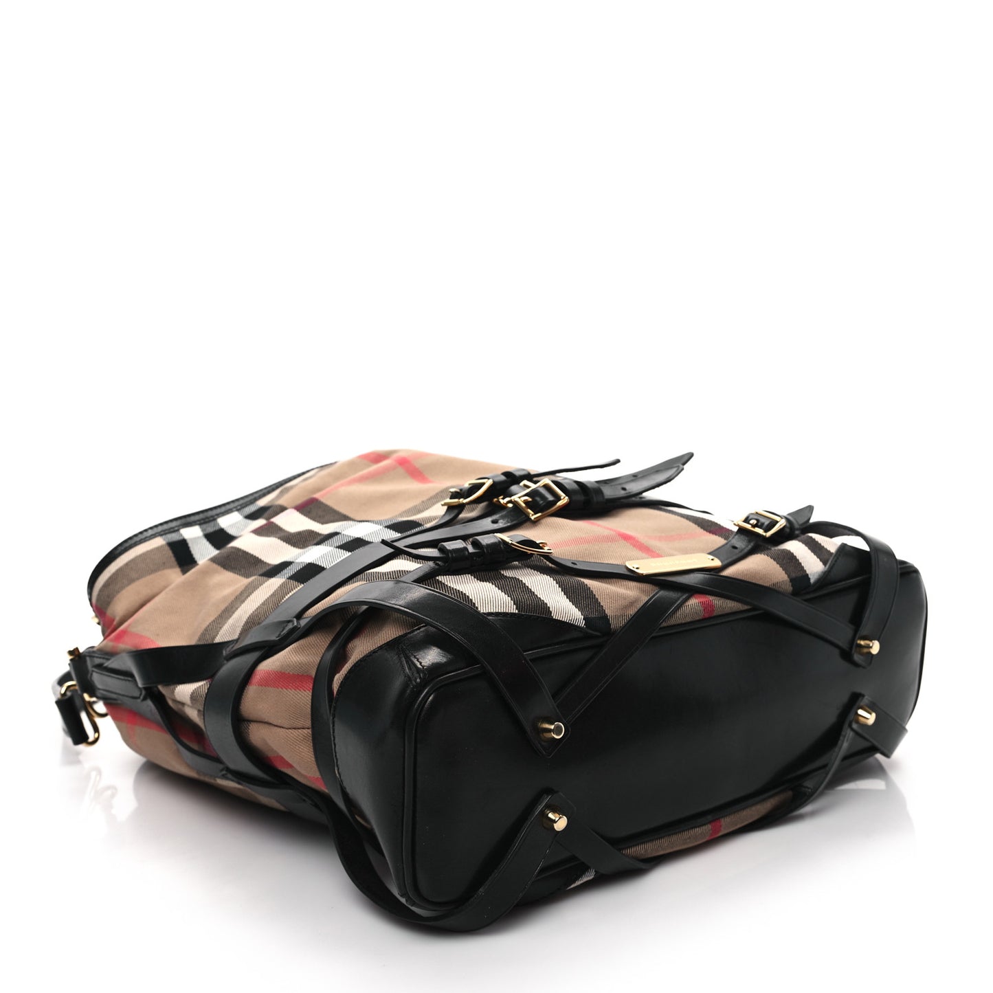 House Check Bridle Calfskin Medium Gosford Hobo Black