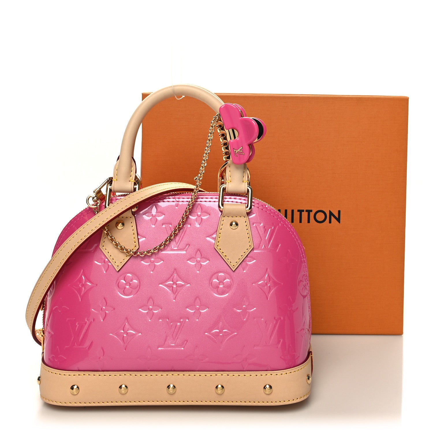 Louis Vuitton Vernis Alma BB Neon Pink 10 of 10