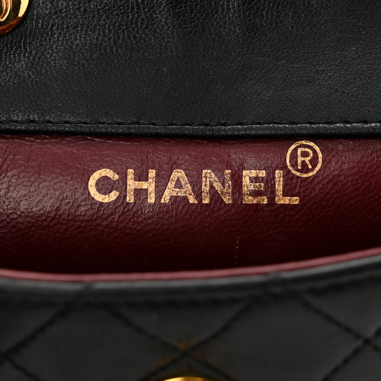 Lambskin Quilted Extra Mini Flap Black
