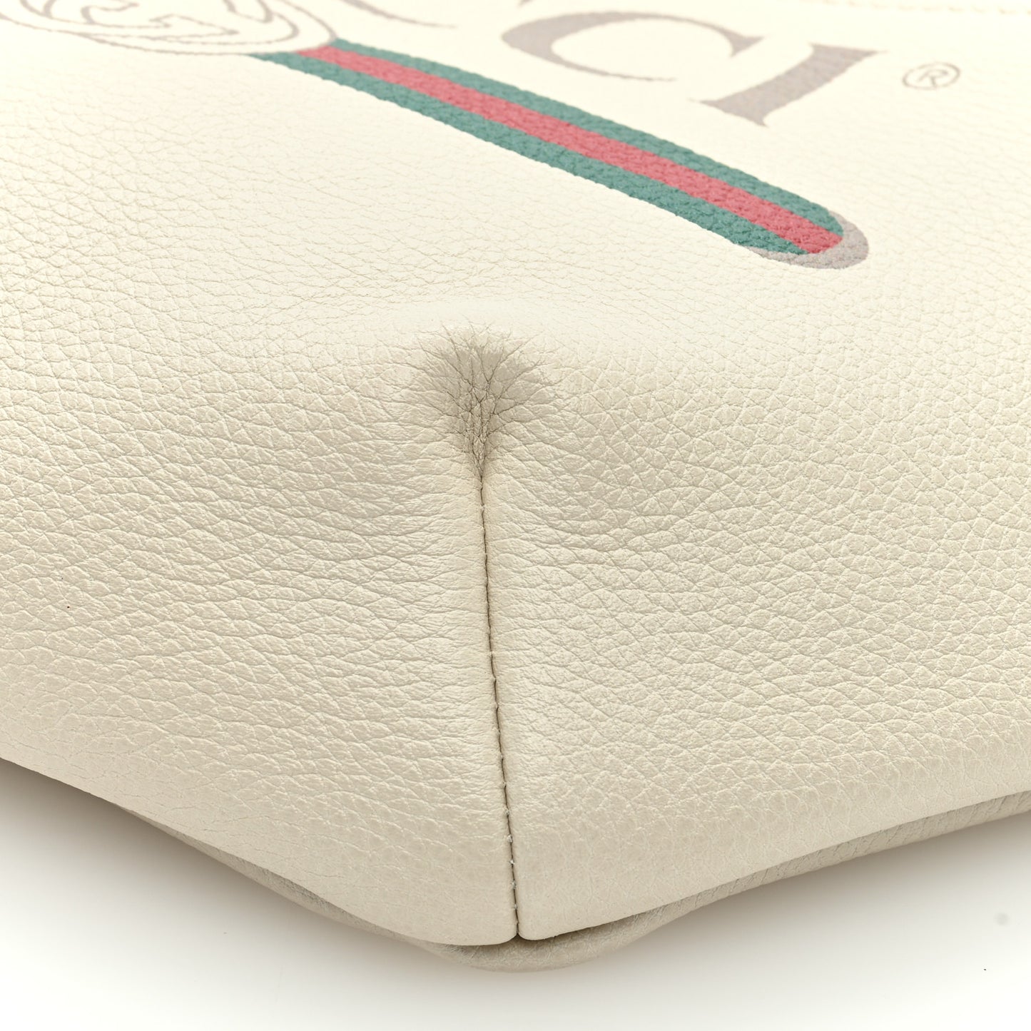Grained Calfskin Small Logo Belt Bag White