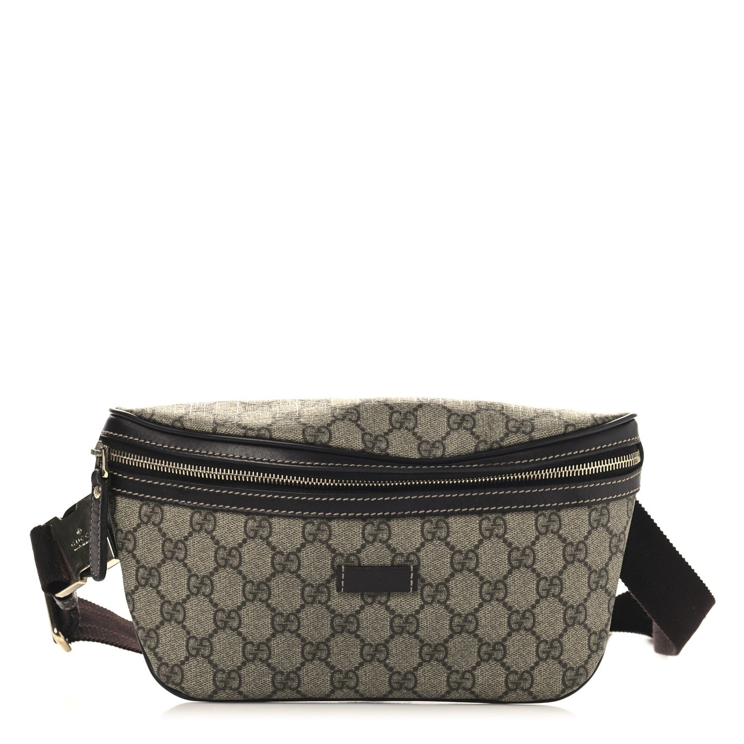 GG Supreme Monogram Belt Bag Dark Brown