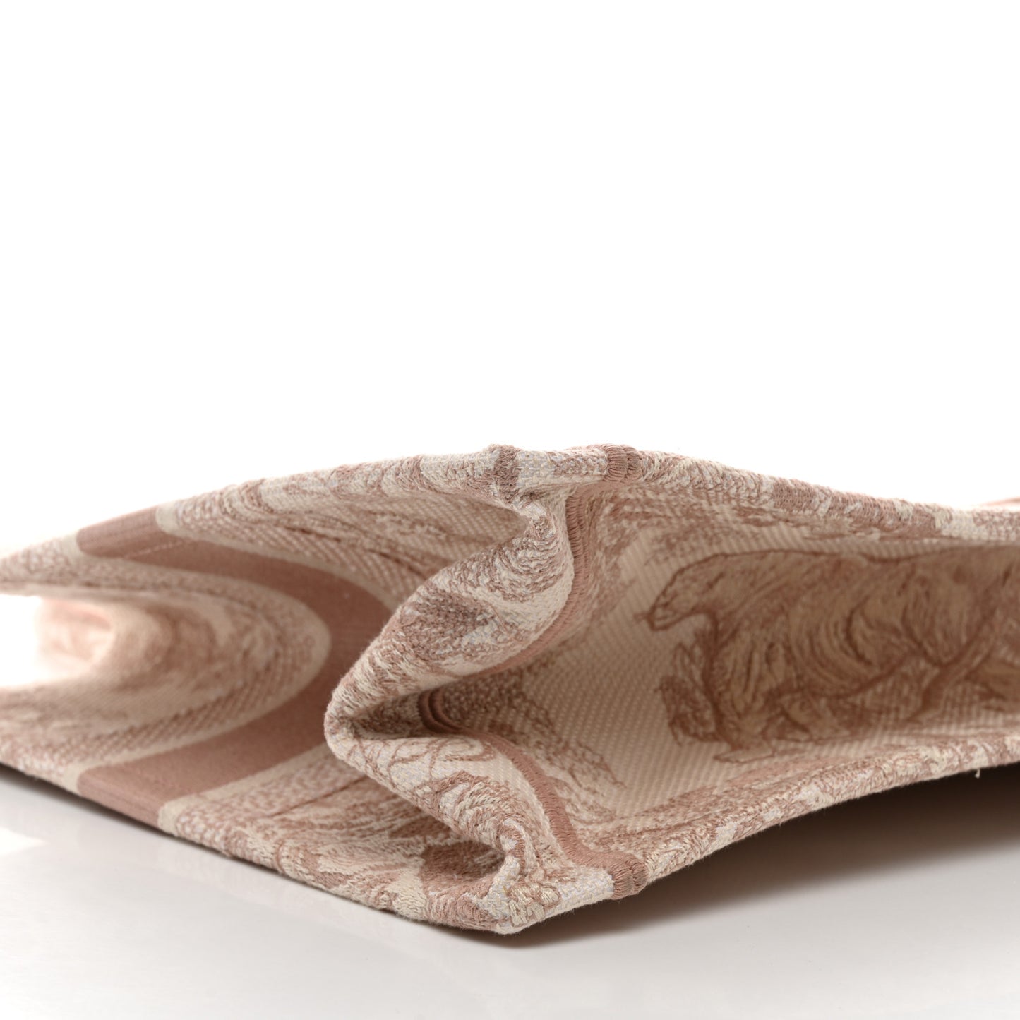 Canvas Embroidered Medium Dioriviera Toile De Jouy Book Tote Rose