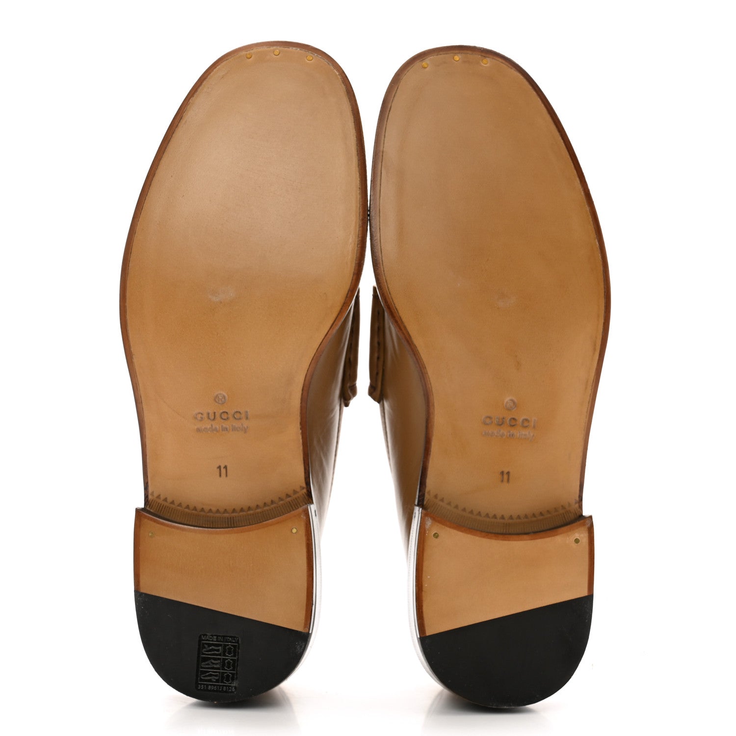 Gucci Mandala Goatskin Mens Horsebit Loafers 11 Brown Sugar 5 of 13