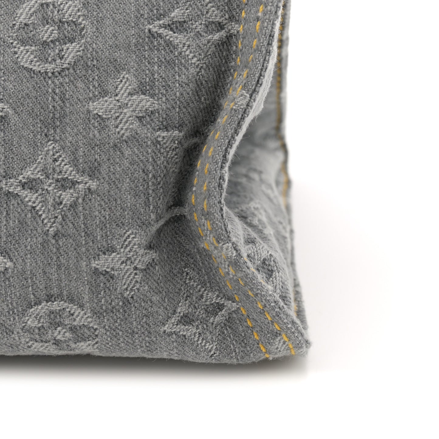 Monogram Denim Onthego MM Washed Gray