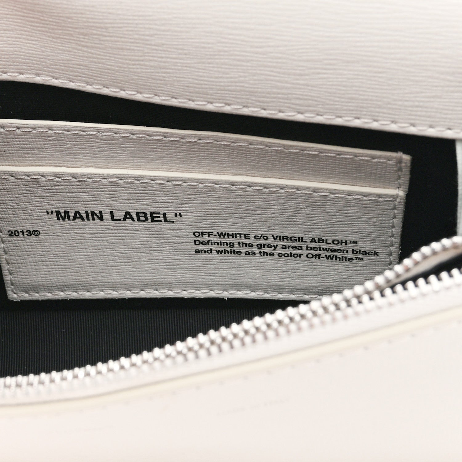 Off-White Saffiano Striped Mini Diag Binder Clip Bag White Black Red 8 of 12