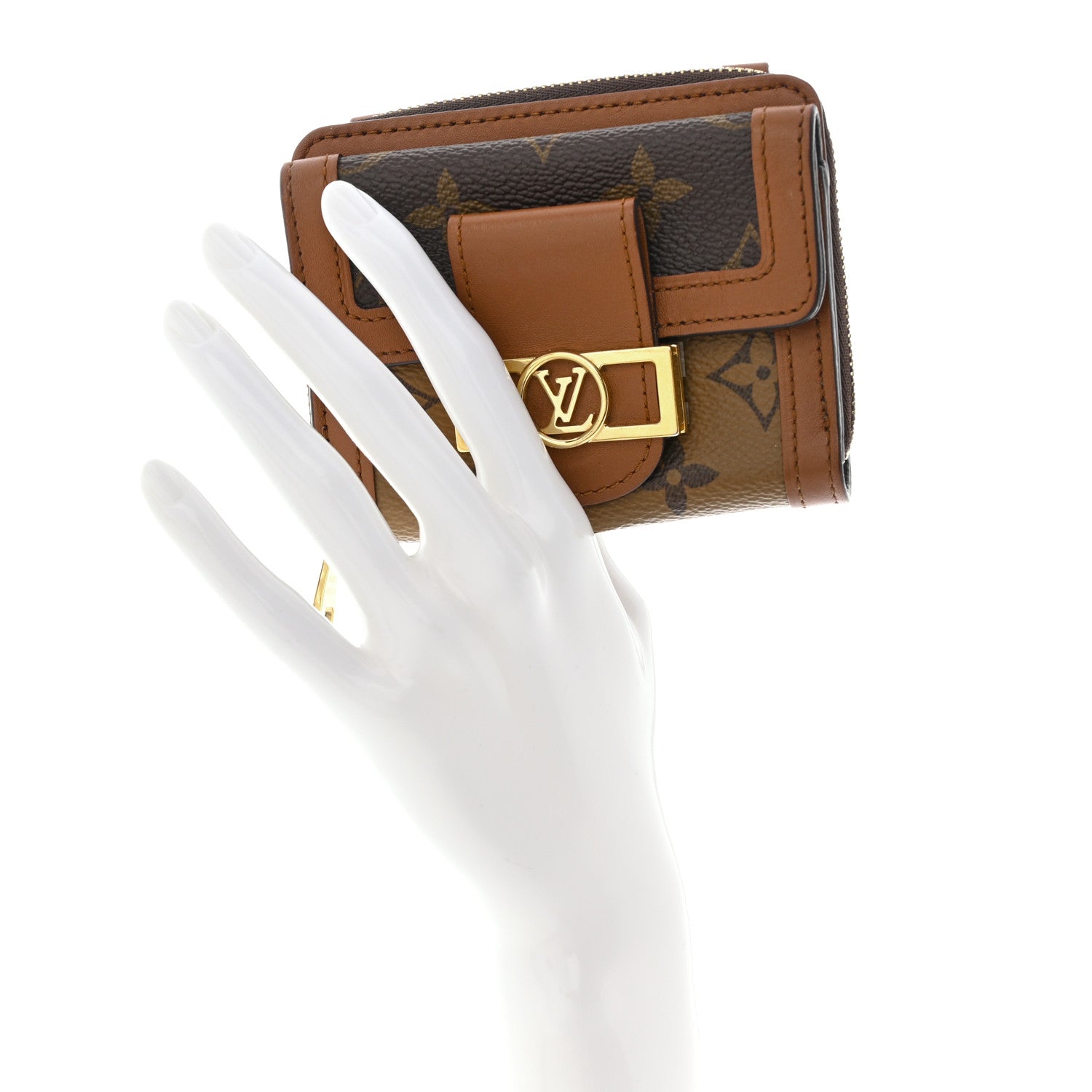 Louis Vuitton Reverse Monogram Mini Dauphine Chain Wallet 2 of 9