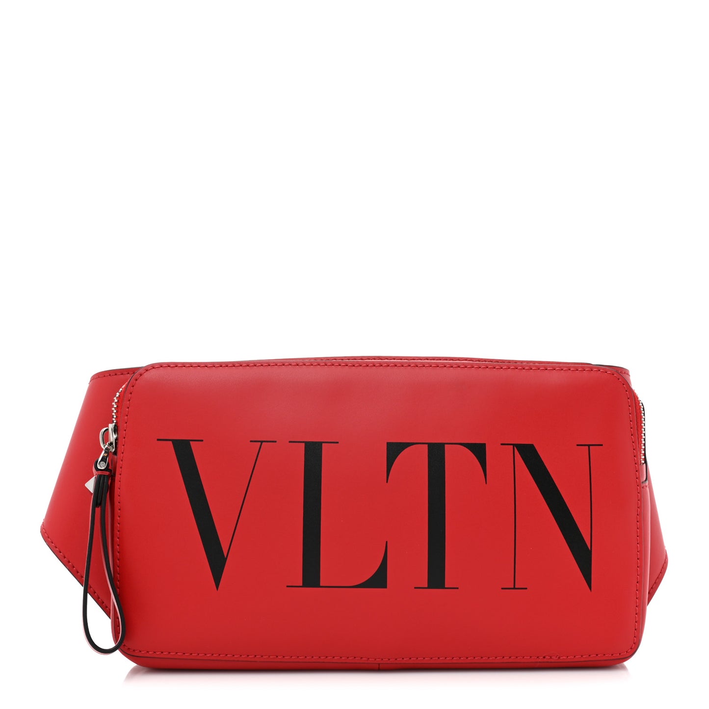 Calfskin Mens VLTN Belt Bag Pure Red Black