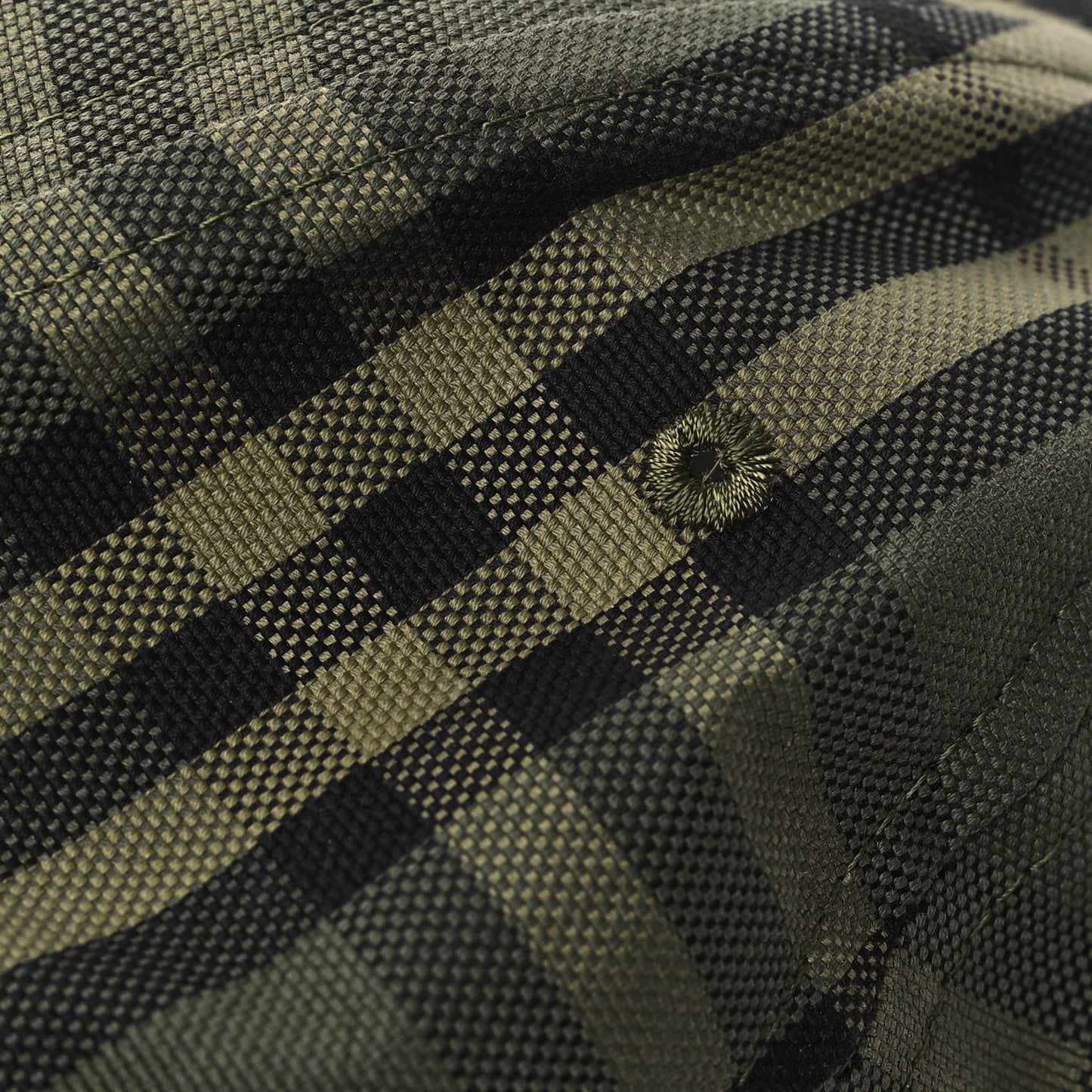 Cotton Icon Check Baseball Hat M Green