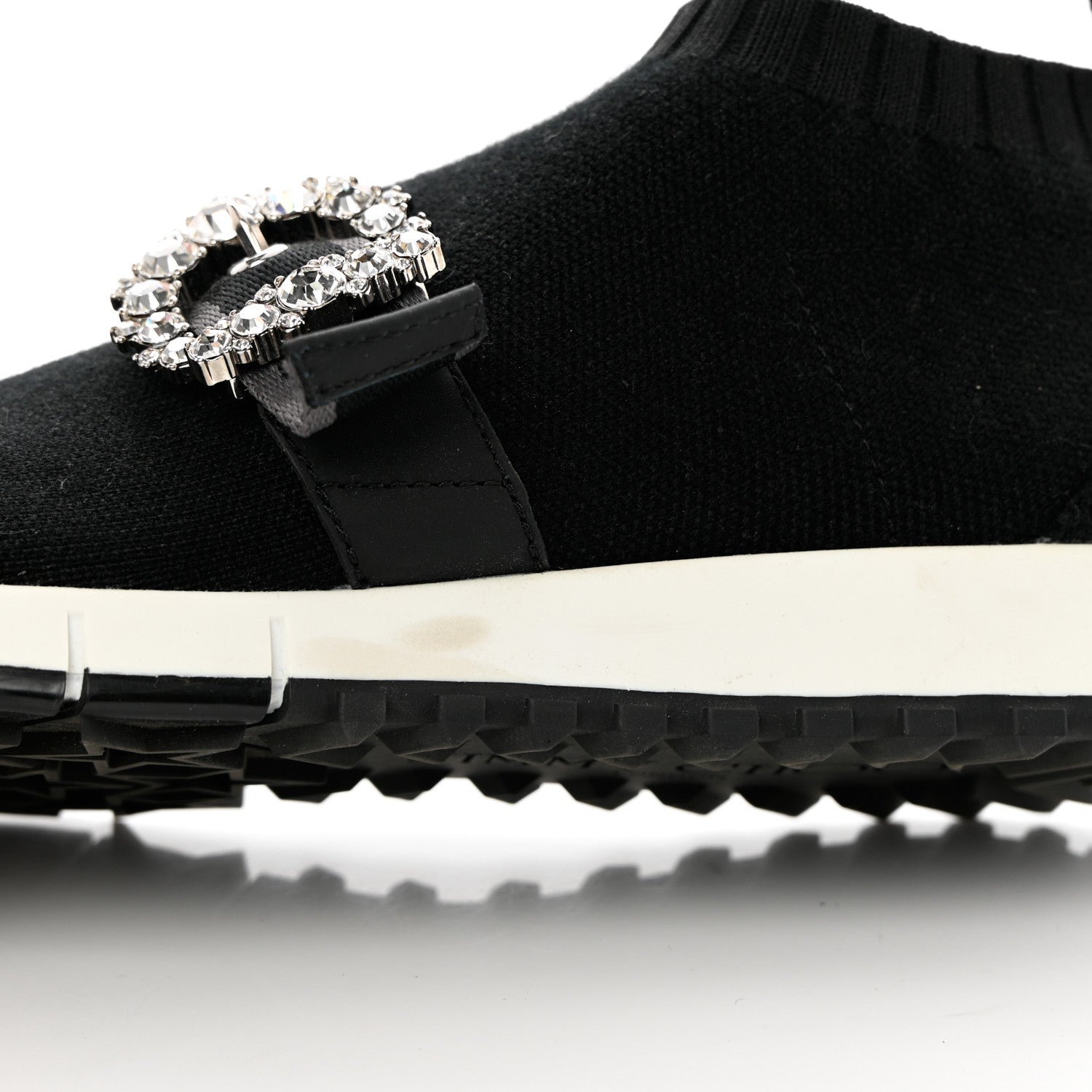 Jimmy Choo Knit Crystal Cheri Oakland Sneaker 36 Black 7 of 8