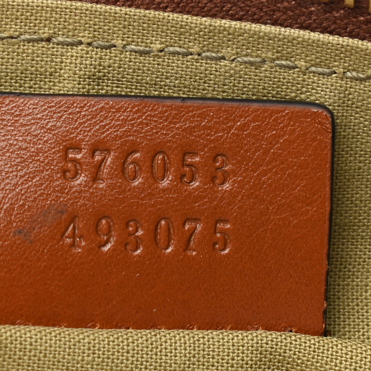 Vintage Canvas Web Pouch Sand Cuir