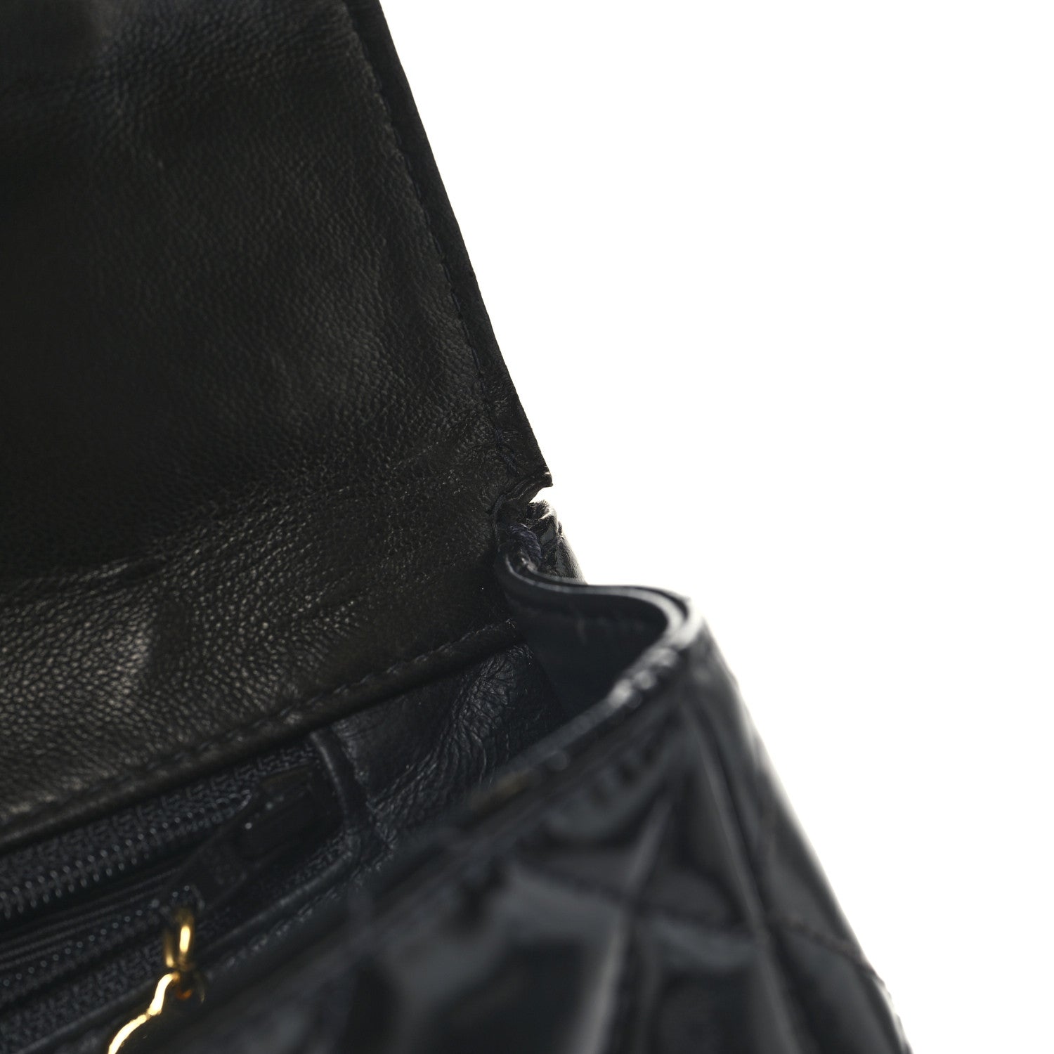 Chanel Patent Quilted Medium Rectangular Kelly Flap Bag Black 13 of 13