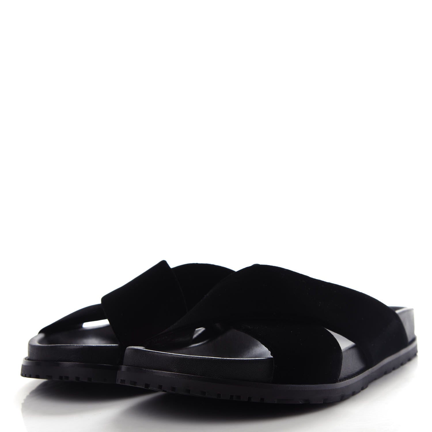 Saint Laurent Velluto Master Jimmy Joan Cross Slides 39.5 Black 3 of 10