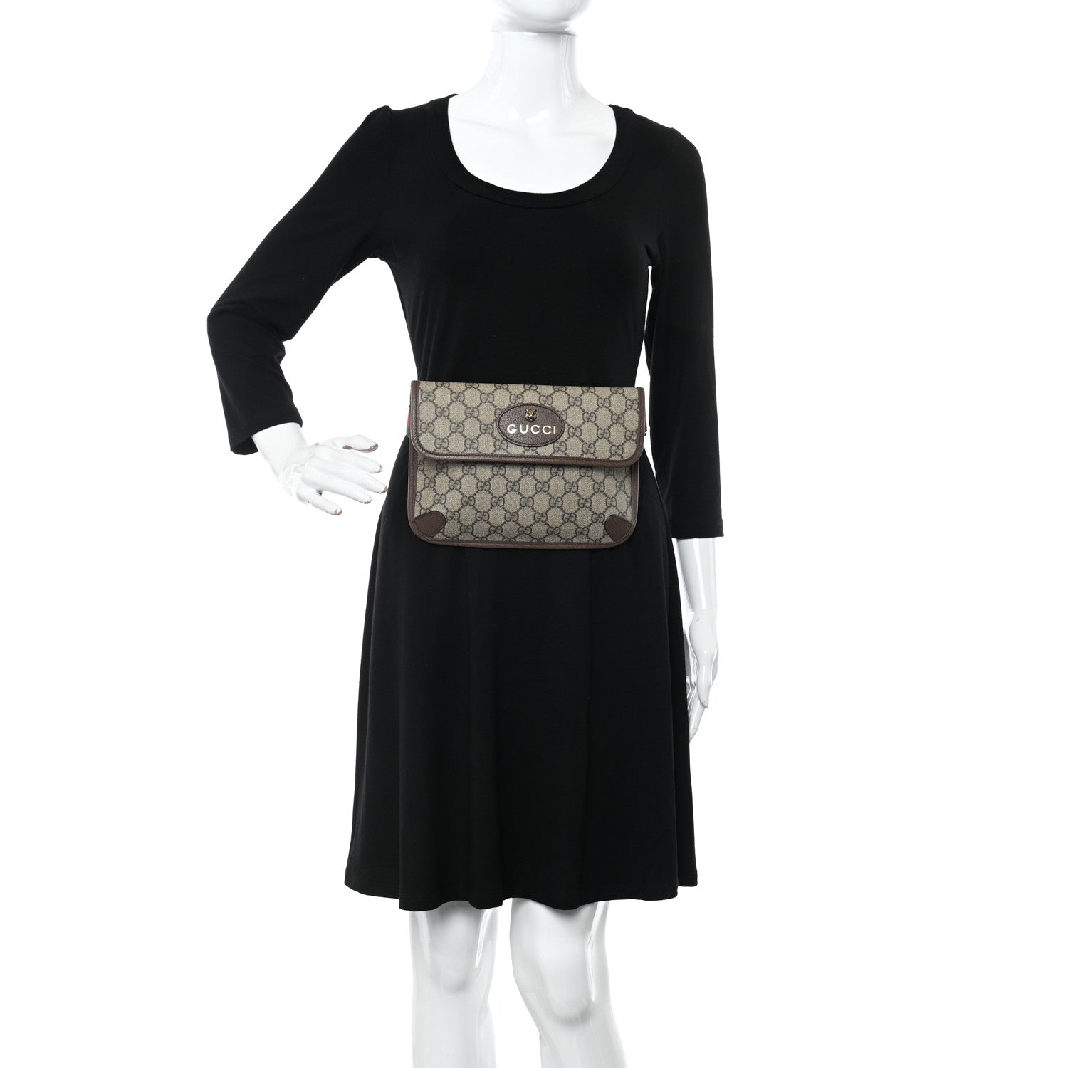 Gucci GG Supreme Monogram Neo Vintage Web Belt Bag Brown 2 of 12